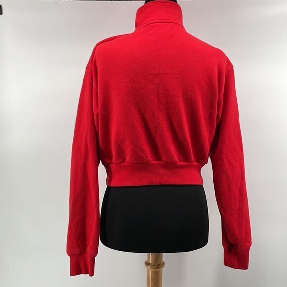 Aritzia Red Half-Zip Sweatshirt - Picture 4 of 10